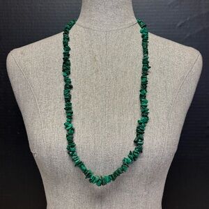 34-inch Malachite Chip Necklace #5460
